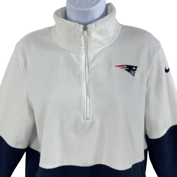 NFL Team Apparel Nike Dri-Fit New England Patriots Men M Sherpa Fleece 1/4 Zip - Picture 5 of 14